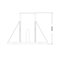 33-4545-0 MODULAR SOLUTIONS FOOT 45MM X 45MM (4) SIDED FOOT W/11MM FLOOR ANCHOR HOLES